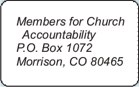 address of Members for Church Accountability